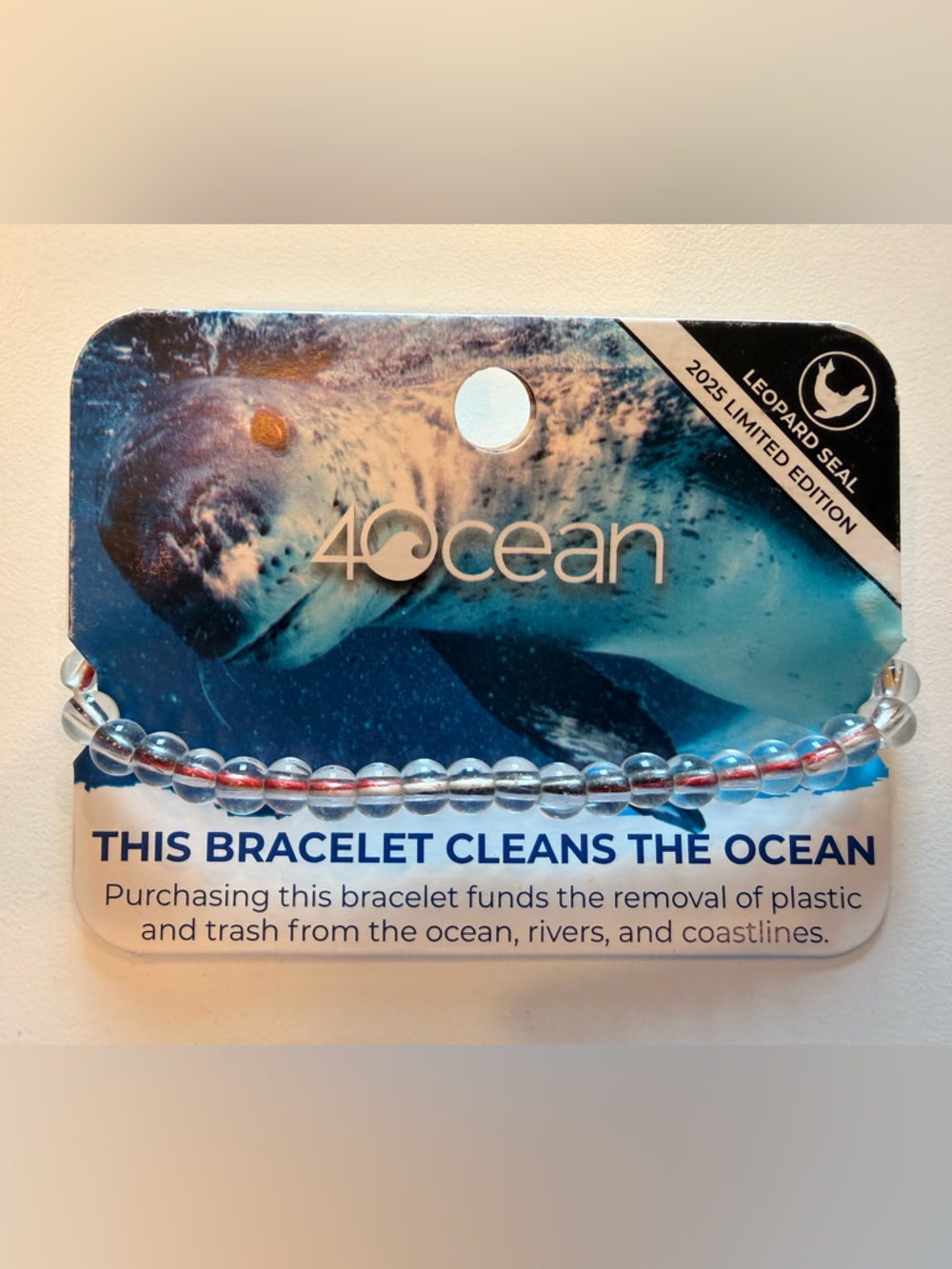 4Ocean Limited Edition Leopard Seal Beaded Bracelet